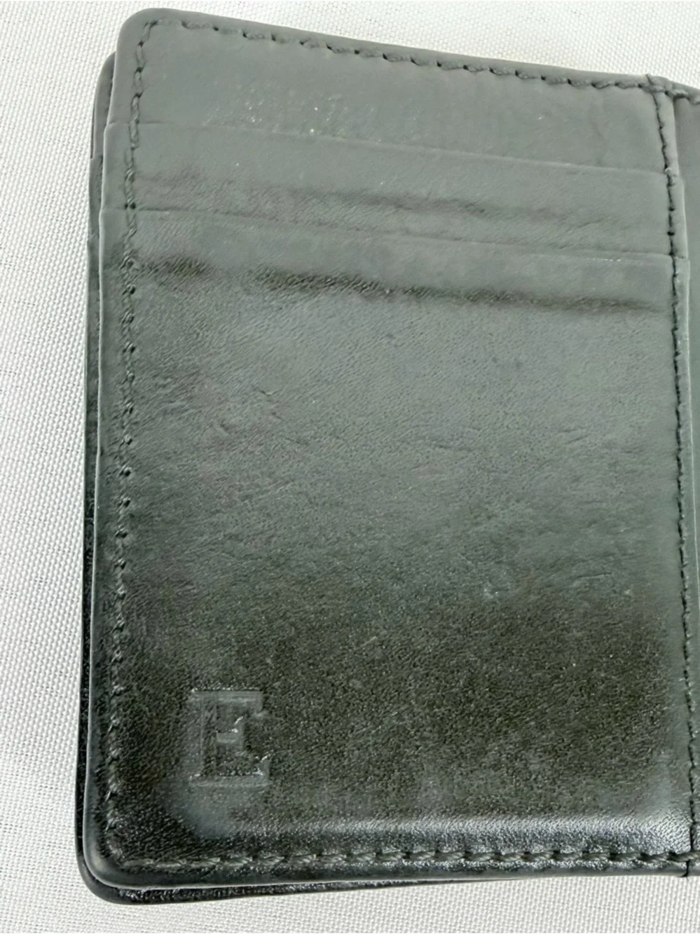 WILL Black Leather Slim Credit Card Wallet